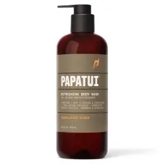 Papatui Men's Sulfate-Free Exfoliating and Hydrating Coconut Oil Body Wash - Sandalwood Suede - 28 fl oz