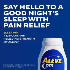 Aleve NSAID Pain Reliever & Fever Reducer Night-Time Liquid Gels, Naproxen Sodium, Pain Relief - 50ct