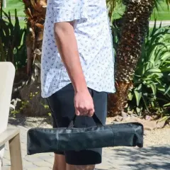 NCAA Illinois University Fighting Illini 3 Piece BBQ Tool Set with Wood handles and Carry Case