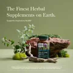 Gaia Herbs Sinus & Lung Supreme - Lung Support Plant-Based Supplement for Respiratory Health - Sinus Support -Vegan, Dairy & Gluten Free - 60 Capsules