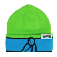 TMNT Rolldown Leo Adult Mesh Eye Green Beanie
