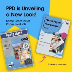PPD High Gloss Photo Paper 8.5x11" 50 Sheets 240 gsm for Inkjet Printers