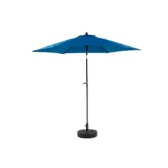 Okak 9 Ft Outdoor Patio Umbrella with 6 Sturdy Ribs Push Button Tilt Market Table Umbrella with Crank for Pool Deck Garden Backyard