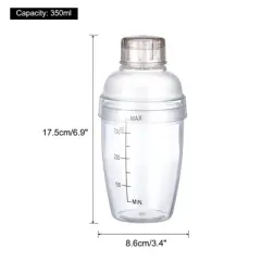 Unique Bargains Removable Plastic Boba Tea Cocktail Shakers with Scale