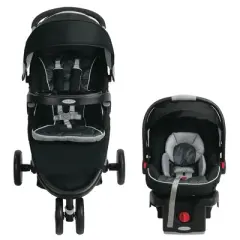 Graco FastAction Fold Sport Click Connect Travel System with SnugRide Infant Car Seat - Gotham