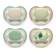Philips Avent Ultra Air Pacifiers 6-18m - Leopard Print/Tropical Mix - 4pk