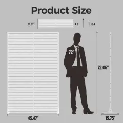 SEVOBAL Patio Decorative Screens 6 Piece Plastic Patio Screen with Venetian Flower Design for Yard, Garden, Indoor Spaces, White, 45.47"15.75"72.05"