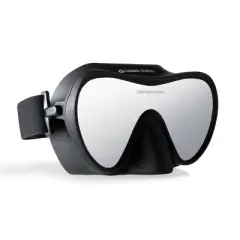 Hawaii Divers Deep Sea Mirrored Adult Snorkel Set &ndash; Silver/Black - L/XL