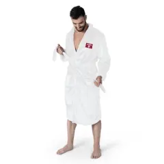 NCAA Indiana Hoosiers White Out Silk Touch Robe Large/XLarge