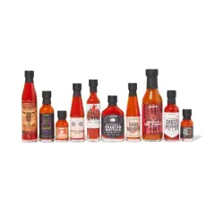 Thoughtfully Gourmet, Hot Sauce Challenge Gift Set, Includes Spicy Hot Sauces for a Hot Sauce Challenge, Set of 10