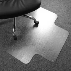 Vinyl Chair Mat for Low Pile Carpets Lipped Clear - Floortex