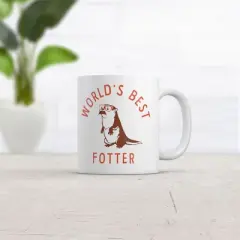 Crazy Dog Worlds Best Fotter Mug Funny Sarcastic Fathers Day Joke Otter Graphic Novelty Cup-11oz