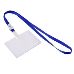 Unique Bargains Plastic Business Lanyard ID Badge Card Key Holder Case Pocket Neck Strap Clear