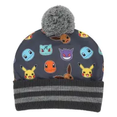 Pokemon Character Collage Youth Cuffed Beanie and Gloves Set