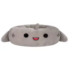 Squishmallows Gordon The Shark Cat and Dog Bolster Bed - Steel Gray