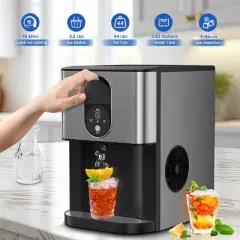 Kismile 33-lb Ice Storage 44-lb Ice Per day Countertop or portable Nugget Ice Maker
