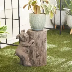 16" x 16" Modern Farmhouse Magnesium Oxide Pig Garden Sculpture Brown - Olivia & May: Outdoor Patio Decor, Playful Accent