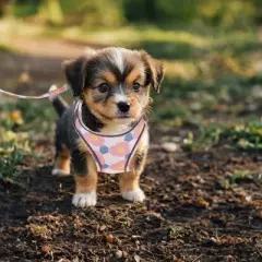 Unique Bargains Dog Harness and Leash with Reflective Strip Large Pink 1 Set