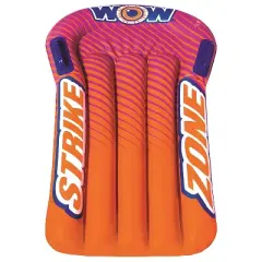 WOW Watersports 25 Foot Long Inflatable Strike Zone Outdoor Waterslide with Slippery Embossed PVC, Built In Sprinklers, 2 Sleds, and 6 Bowling Pins