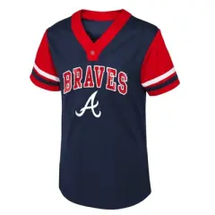 MLB Atlanta Braves Girls' Henley Jersey