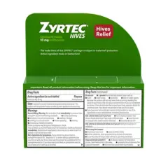 Zyrtec Adult Hives Relief Treatment Cetirizine Tablet - 30ct