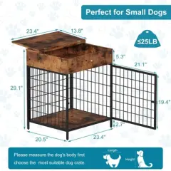 Decorative Dog Crate Furniture for Small Dog, Dog House Indoor, Decorative Dog Kennel with Drawer