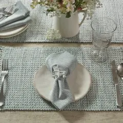 Park Designs Barely Blue Basketweave Placemat Set of 4