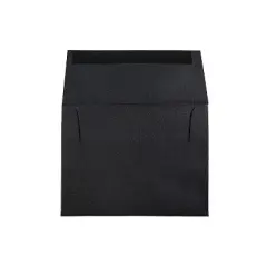 JAM Paper A2 Invitation Envelopes 4.375 x 5.75 Black Linen 64345