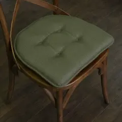 Solid Color U Shaped Memory Foam 17" x 16" Chair Cushions by Sweet Home Collection&reg;