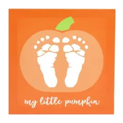 Pearhead My Little Pumpkin Halloween Canvas for Baby's Footprints