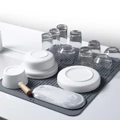 Cheer Collection Non-Slip Silicone Dish Drying Mat