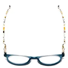 Calabria MDR8003 Unisex Oval Full Rim Designer Reading Glasses Navy Blue 47mm