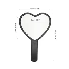 Unique Bargains Heart-shaped Handheld Mirror 1 Pc