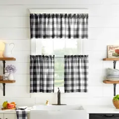 Farmhouse Living Buffalo Check Window Valance - 60" x 15" - Elrene Home Fashions