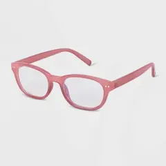 Women's Plastic Square Blue Light Filtering Glasses - A New Day&trade; Burgundy