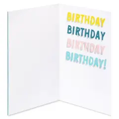 Happy Birthday' Birthday Card: Multicolored, Typography, Vertical Fold, Greeting Cards for Kids & Dad