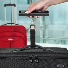 Travel Smart Digital Luggage Scale - Black: Maximum Capacity 80 lbs, Solid Pattern