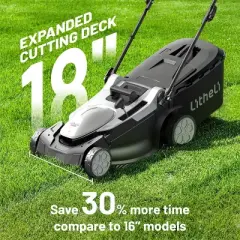 Litheli 18" 40V Battery Walk-Behind Self-Propelled Lawn Mower