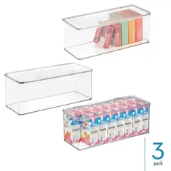 iDesign Stackable Hinged-Lid Storage Box - Clear