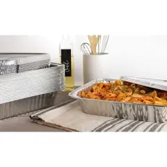 Aluminum Foil Half-Size Steam Table Pans &ndash; 9x13" Deep Disposable Catering Trays for Baking, Roasting, Serving & Meal Prep