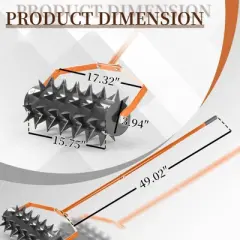 Karl Home 18 inch Heavy Duty Rolling Aerator Lawn Tool