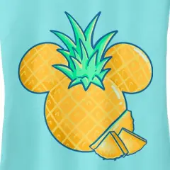 Junior's Mickey & Friends Pineapple Logo Racerback Tank Top