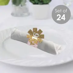 Big Dot of Happiness Sweet 16 - 16th Birthday Party Paper Napkin Holder - Napkin Rings - Set of 24