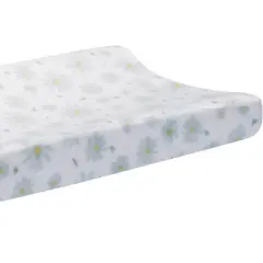 Lambs & Ivy Sweet Daisy White/Blue Flowers Changing Pad Cover