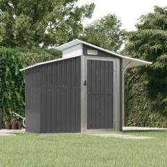 vidaXL Storage Shed Outdoor Garden Shed for Furniture Storage Galvanized Steel - Anthracite