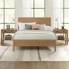 Arden Panel Wood Bed Light Driftwood - Alaterre Furniture