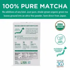 Jade Leaf Organic Ceremonial Grade Matcha Green Tea Powder Packets - 10ct