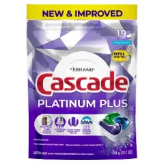 Cascade Platinum Plus Action Pacs Dishwasher Detergent - Fresh