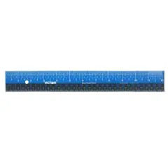 Victor Easy Read&trade; Ruler, Stainless Steel, Blue/Black, 12", Pack of 3