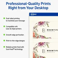 Avery Rectangle Business Cards, 2" x 3-1/2", Matte Ivory, 200 Total